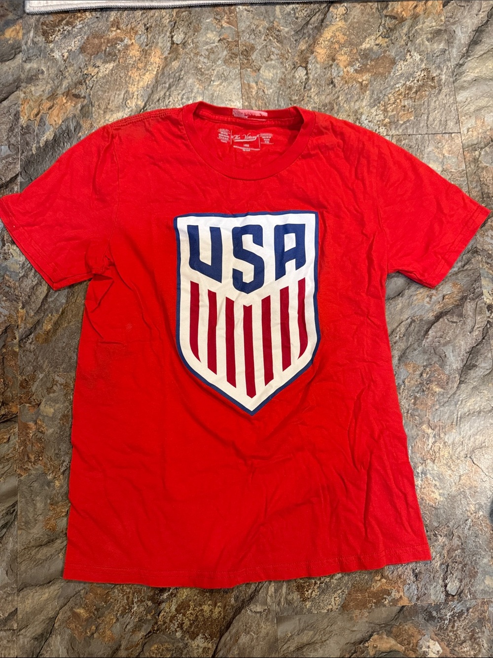 Youth size large boys USA Graphic Tee - Red, White & Blue